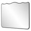 Grace Scalloped Mirror in Black