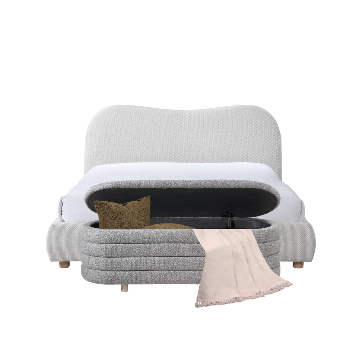 Ripple Storage Oval Ottoman