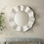 Wave Length Round White Mirror