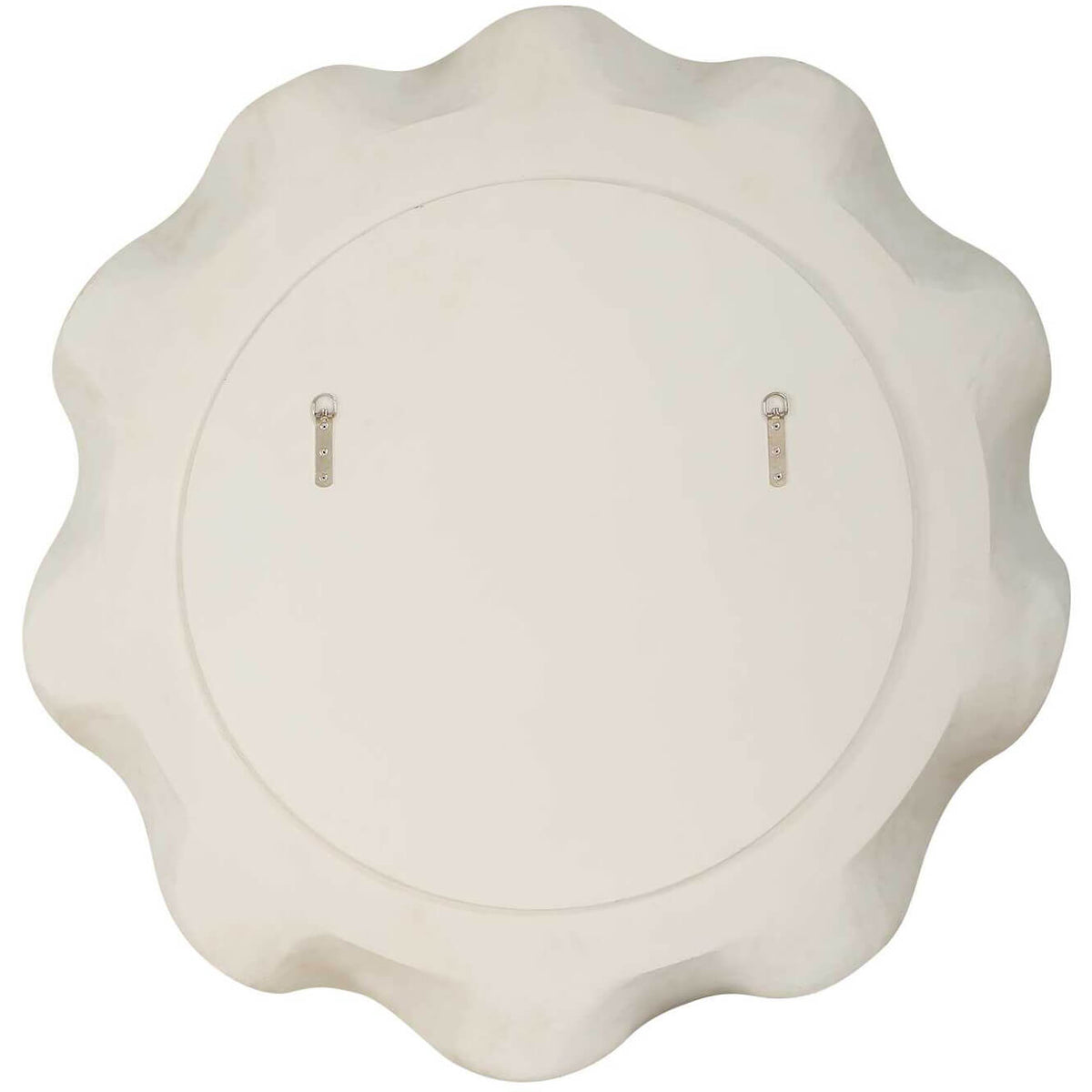 Wave Length Round White Mirror
