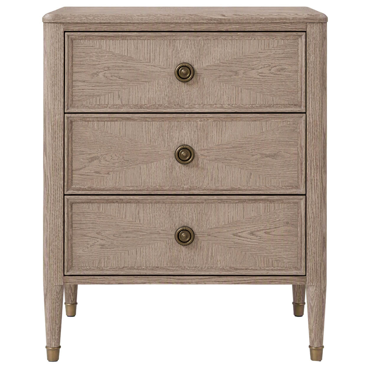 Willow Creek 3-Drawer Bedside Table in Riverwash Oak