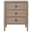Willow Creek 3-Drawer Bedside Table in Riverwash Oak