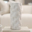 Willow Large White Ribbed Ceramic Vase