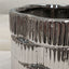 Willow Silver Ribbed Ceramic Planter