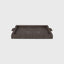 Wode Rectangular Tray Dark Faux Shagreen Leather