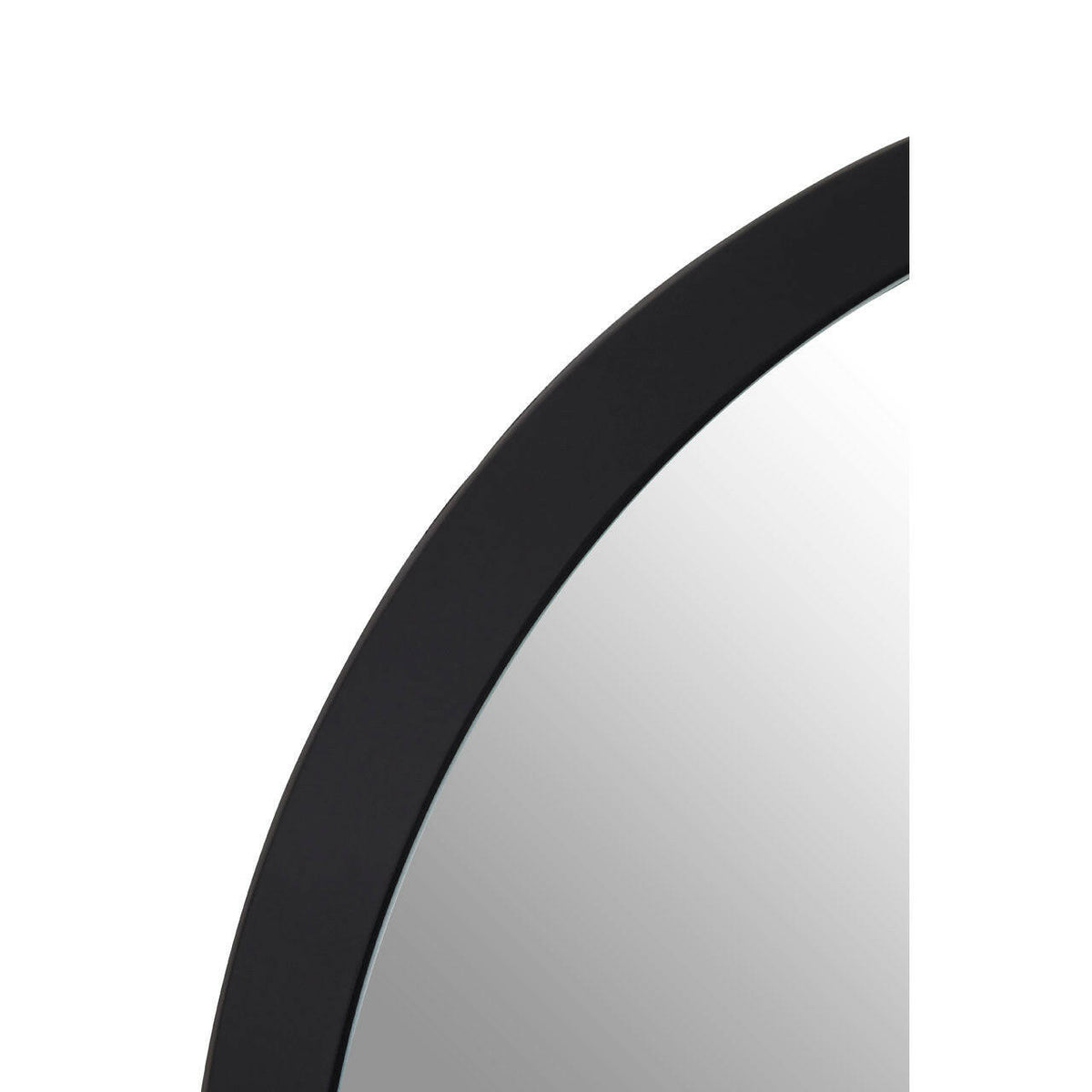 Athena Discus Medium Black Wall Mirror.