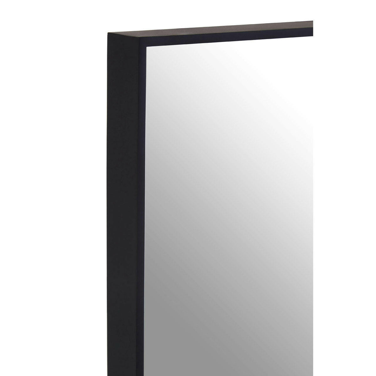 Matt Black Large Square Wall Mirror.