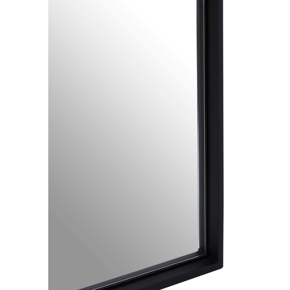 Matt Black Large Square Wall Mirror.