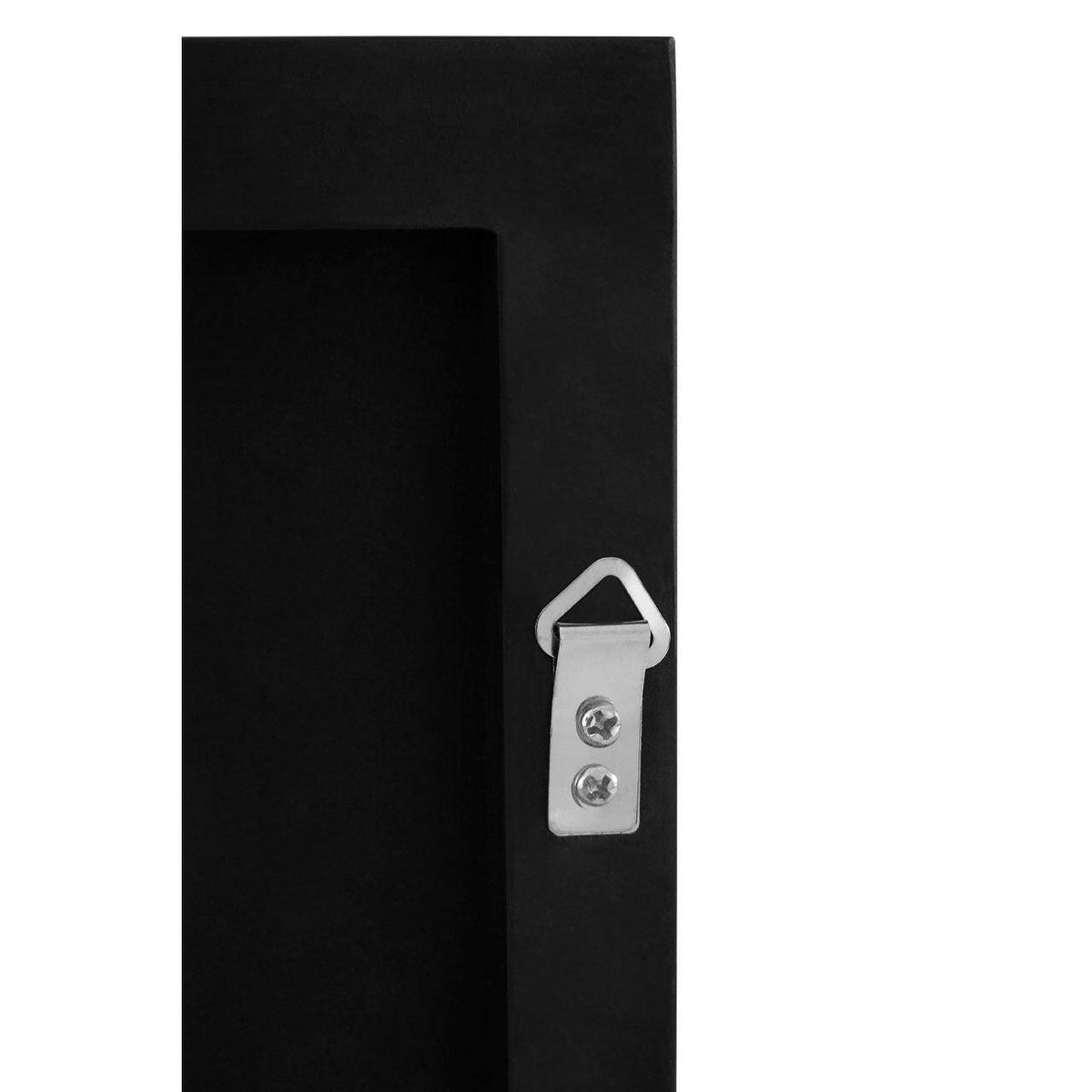 Matt Black Large Square Wall Mirror.