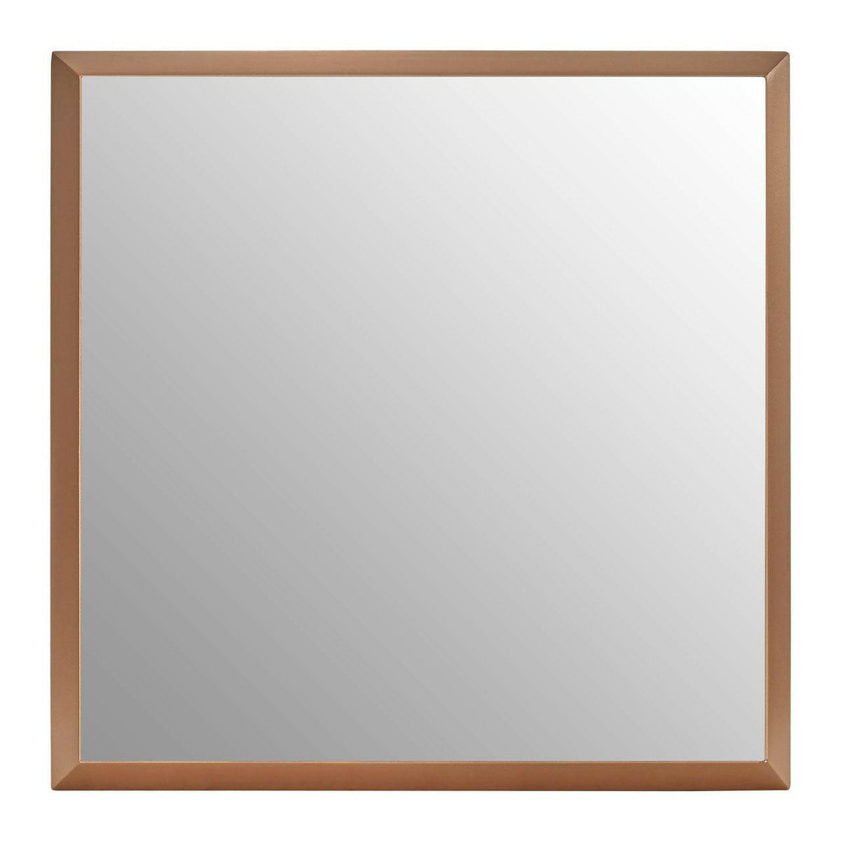 Small Square Gold Finish Wall Mirror.