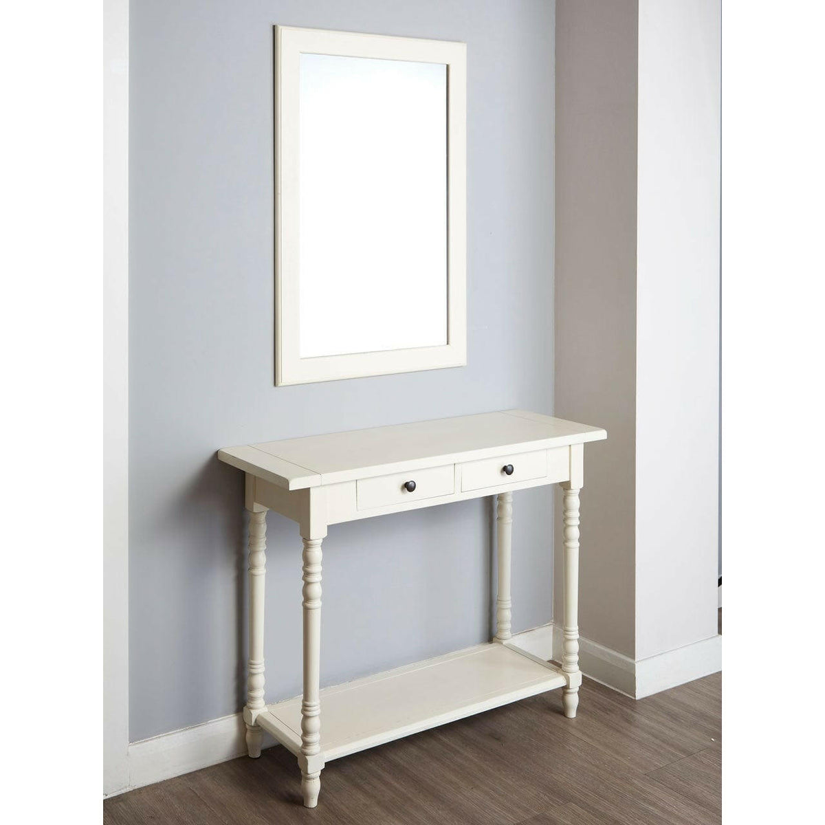 Heritage Antique White Wall Mirror.