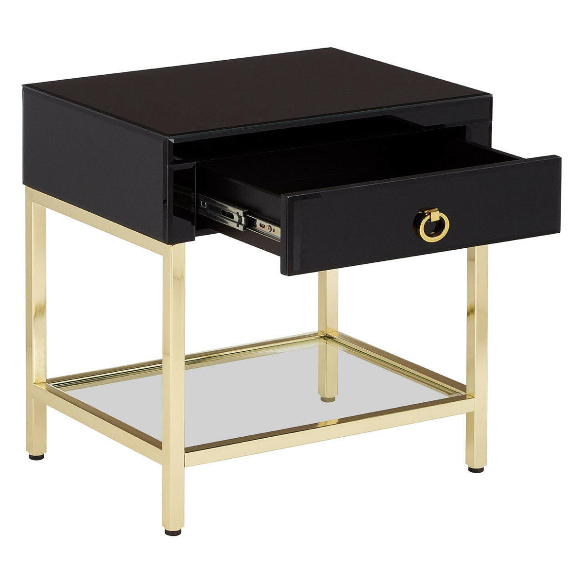 Kensington Townhouse Gold Finish Side Table.