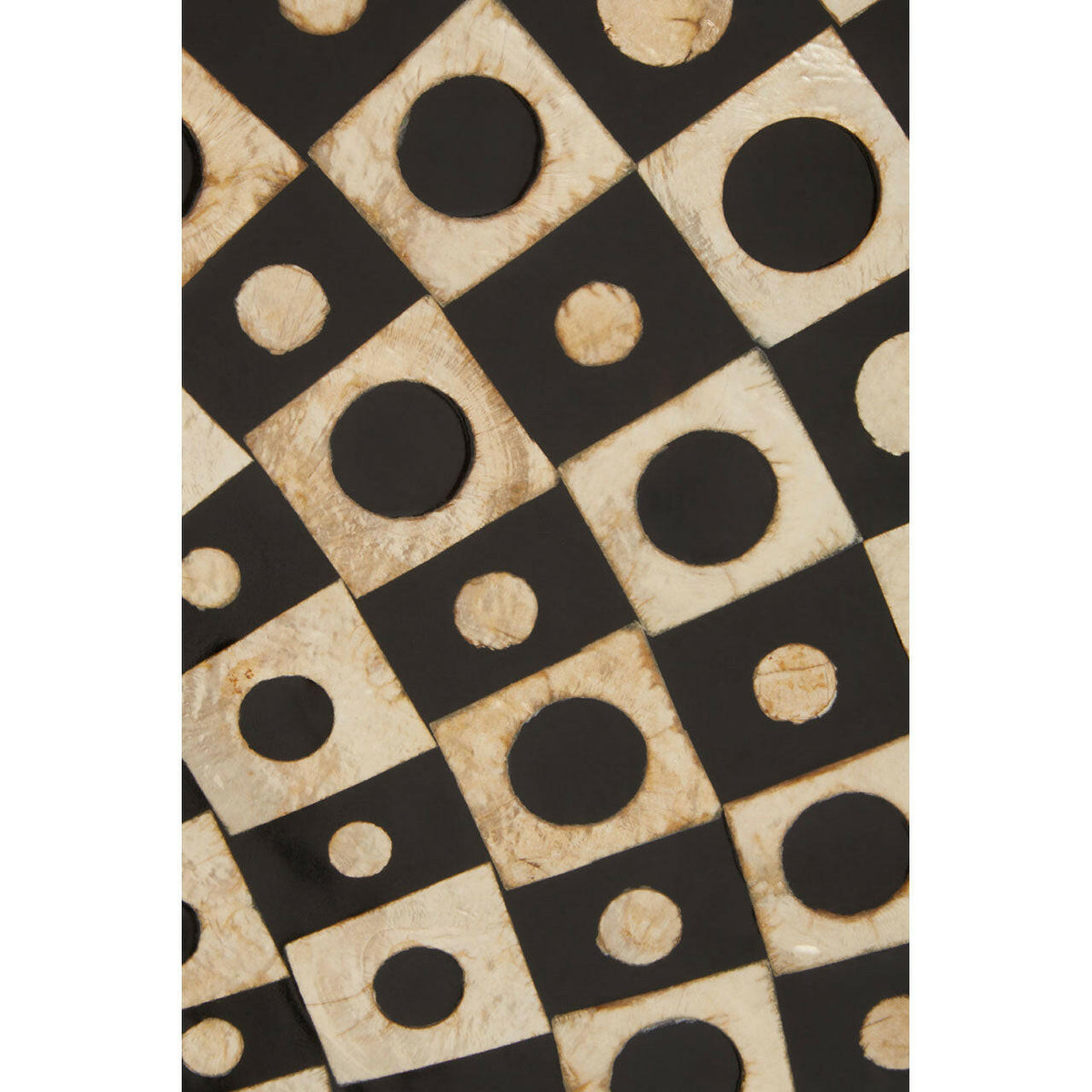 Palu Square Hole Black And Gold Wall Mirror.