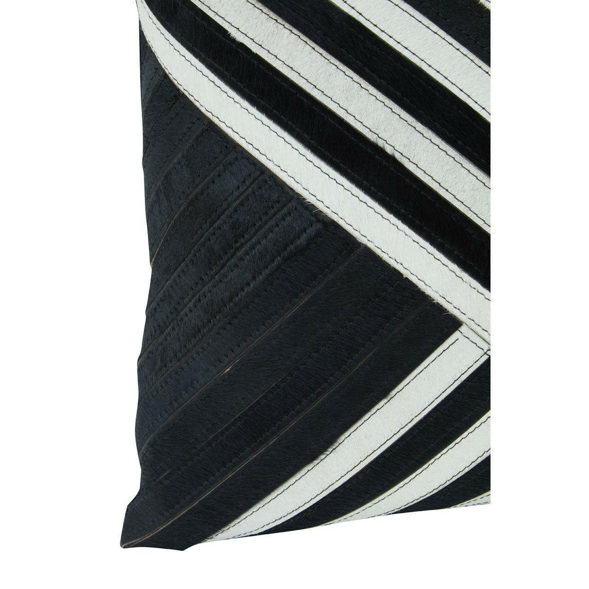 Safira Black And White Suede Cushion.