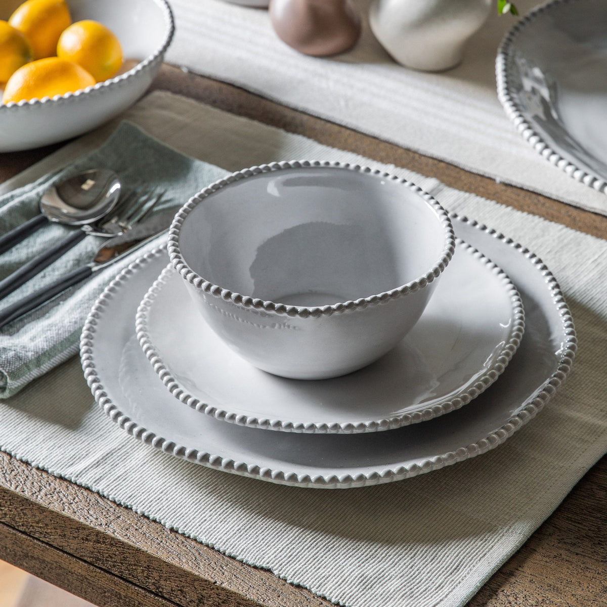 East Beaded Plate 4pk.