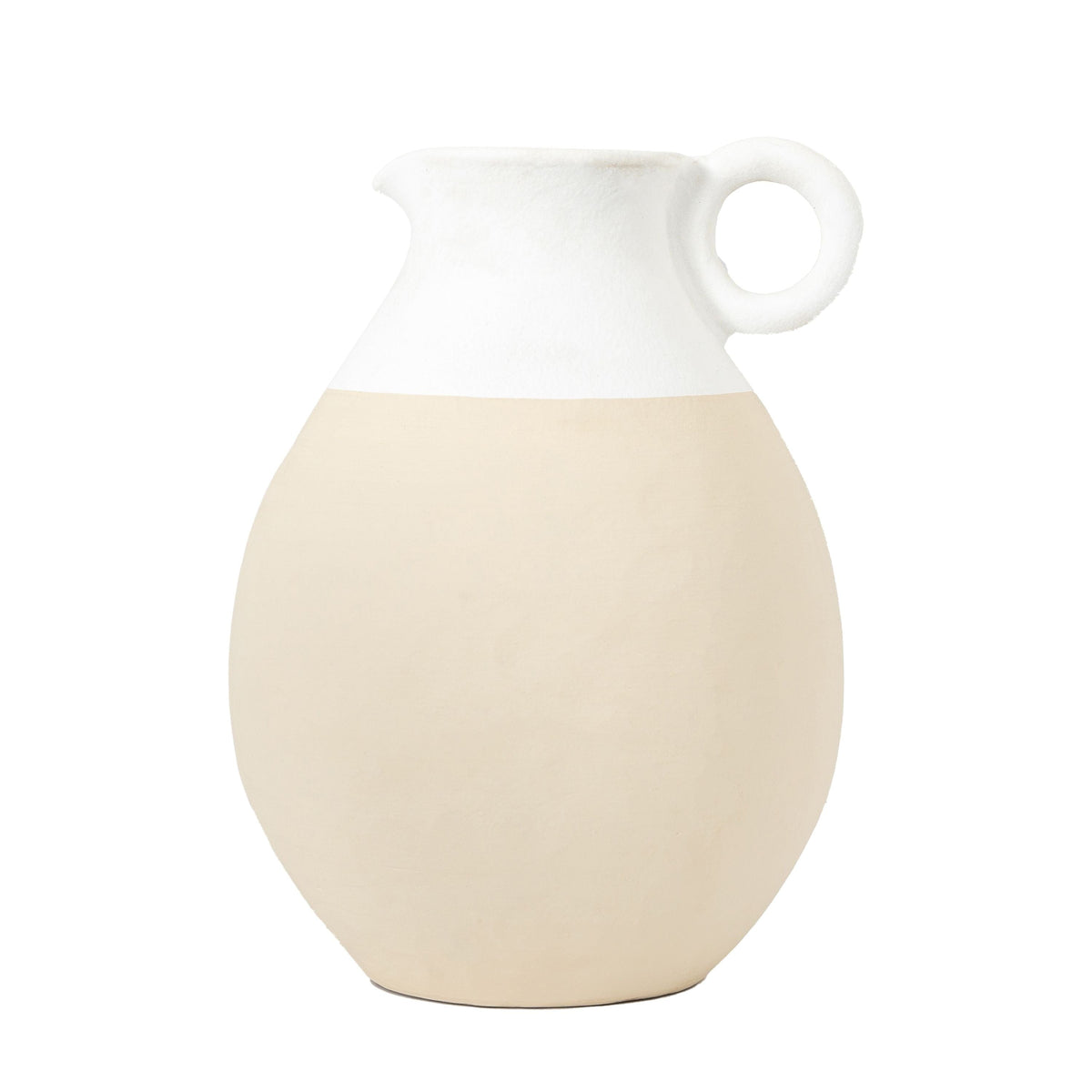 Ebbw Pitcher Vase Large White Natural.