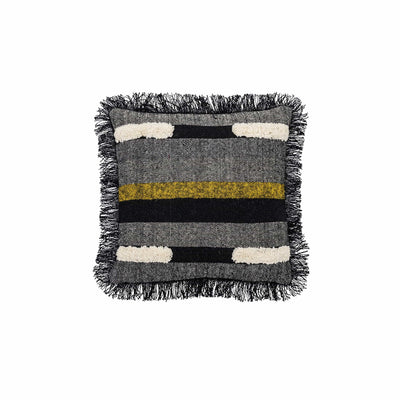 Bodhi Accessories Haxby Blocks Cushion with Fringe House of Isabella UK