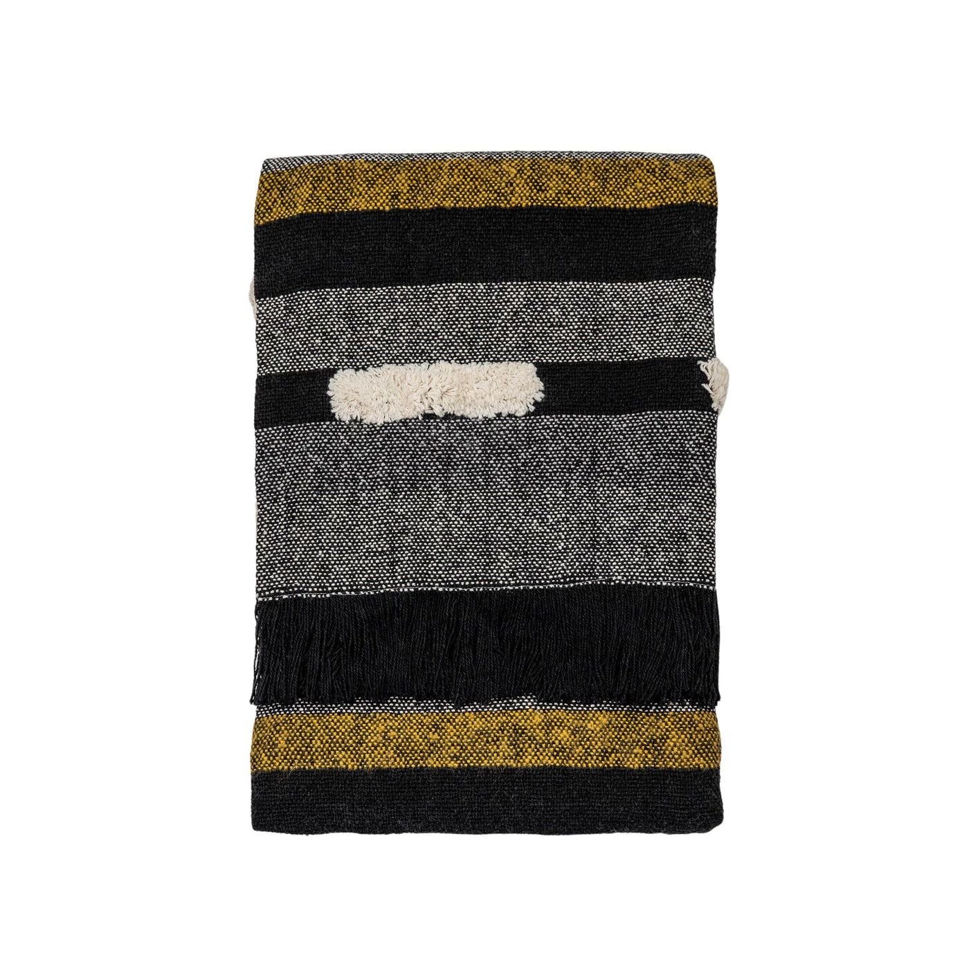 Bodhi Accessories Haxby Blocks Throw with Fringe House of Isabella UK