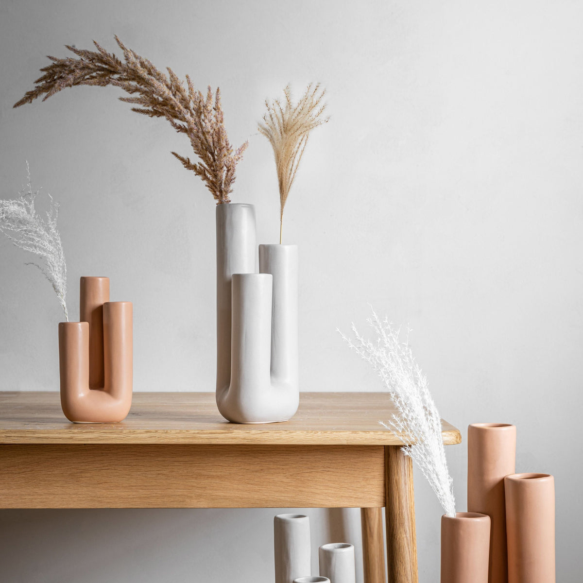 Hollins Vase x 3 - Pebble.