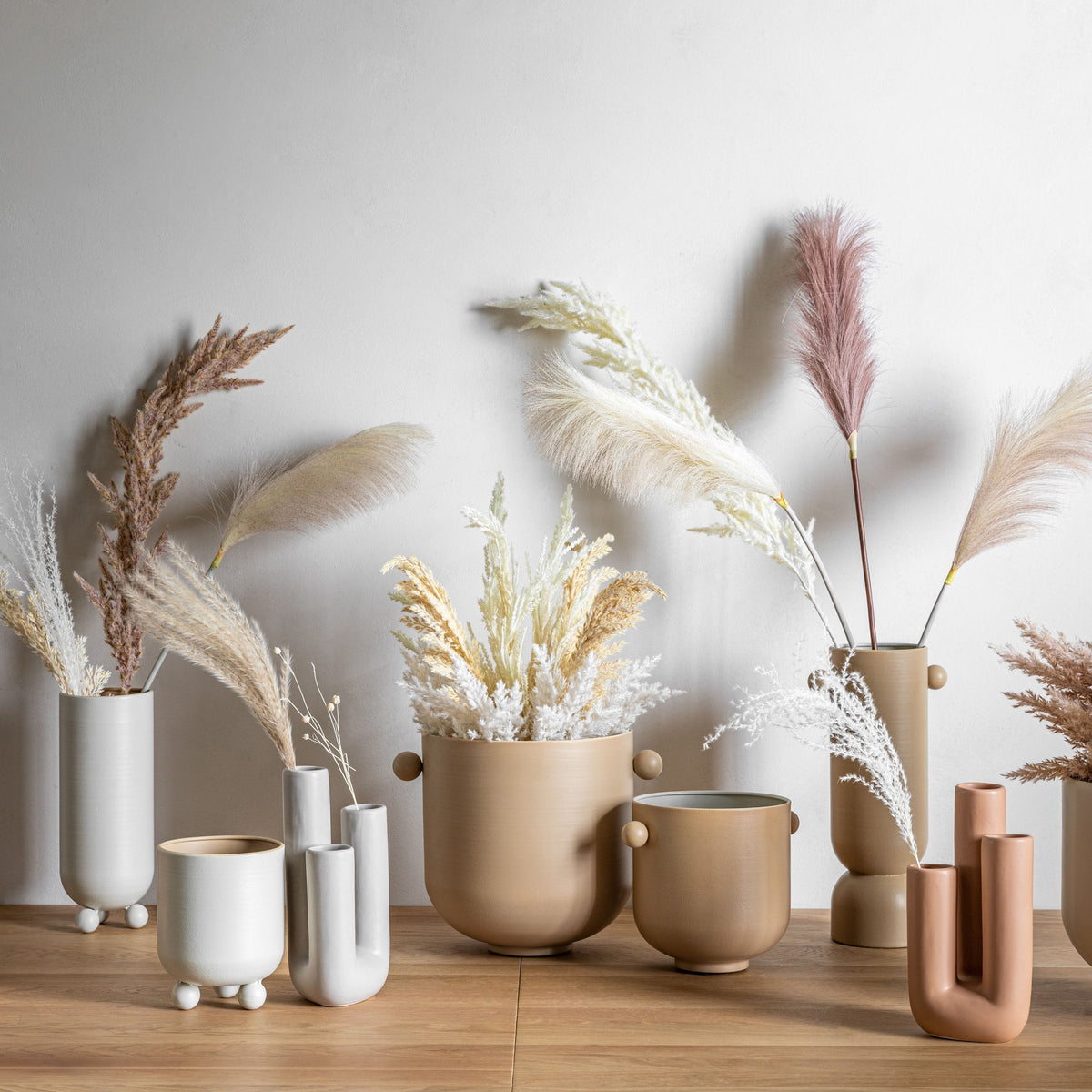 Hollins Vase x 3 - Pebble.