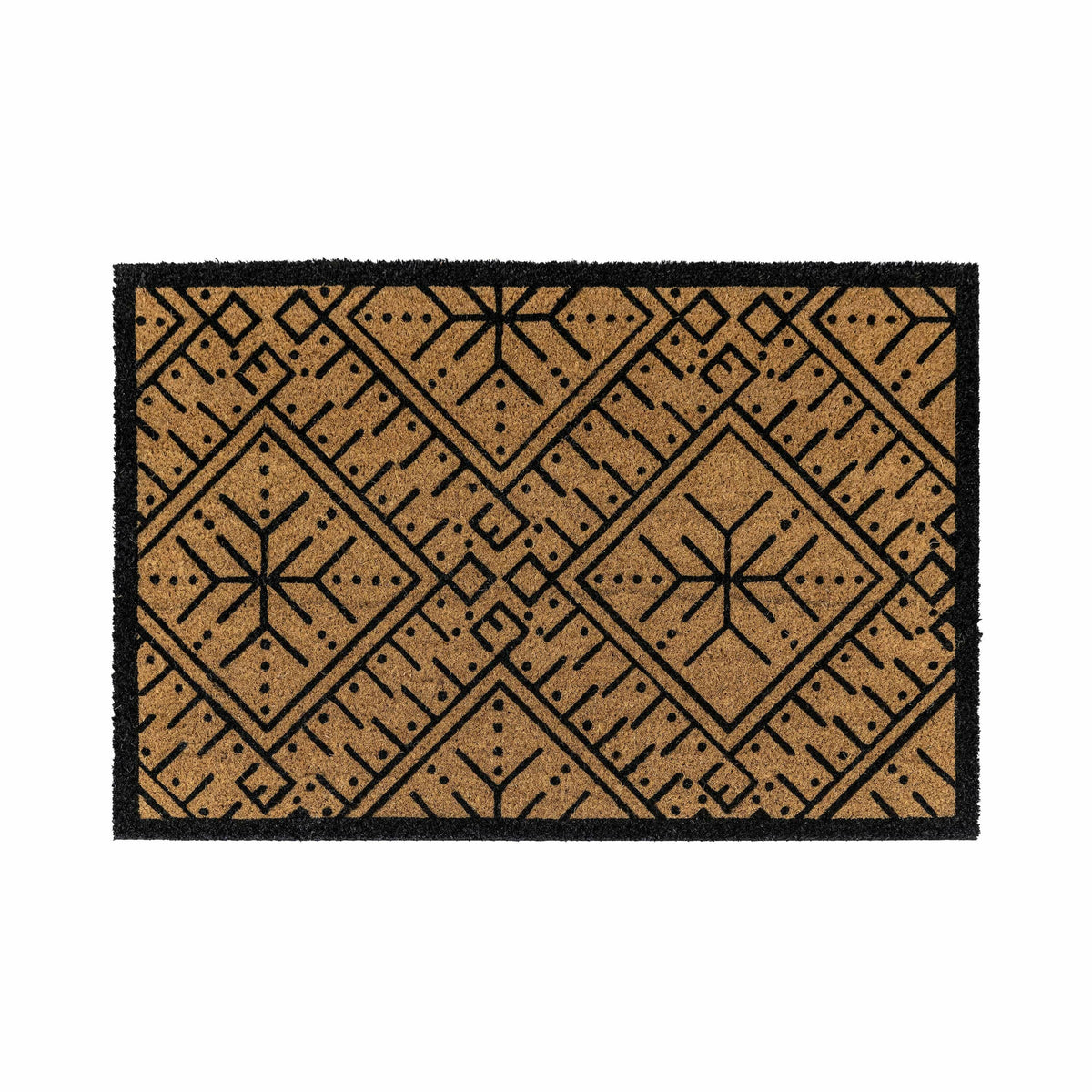 Claverton Coir Doormat Black / Natural.