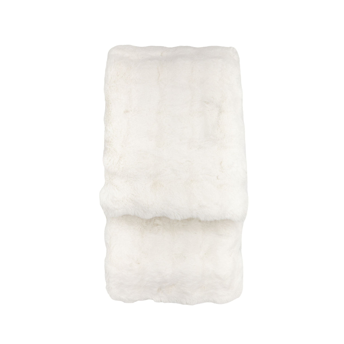 Marshmallow Rabbit Fur Throw Cream.