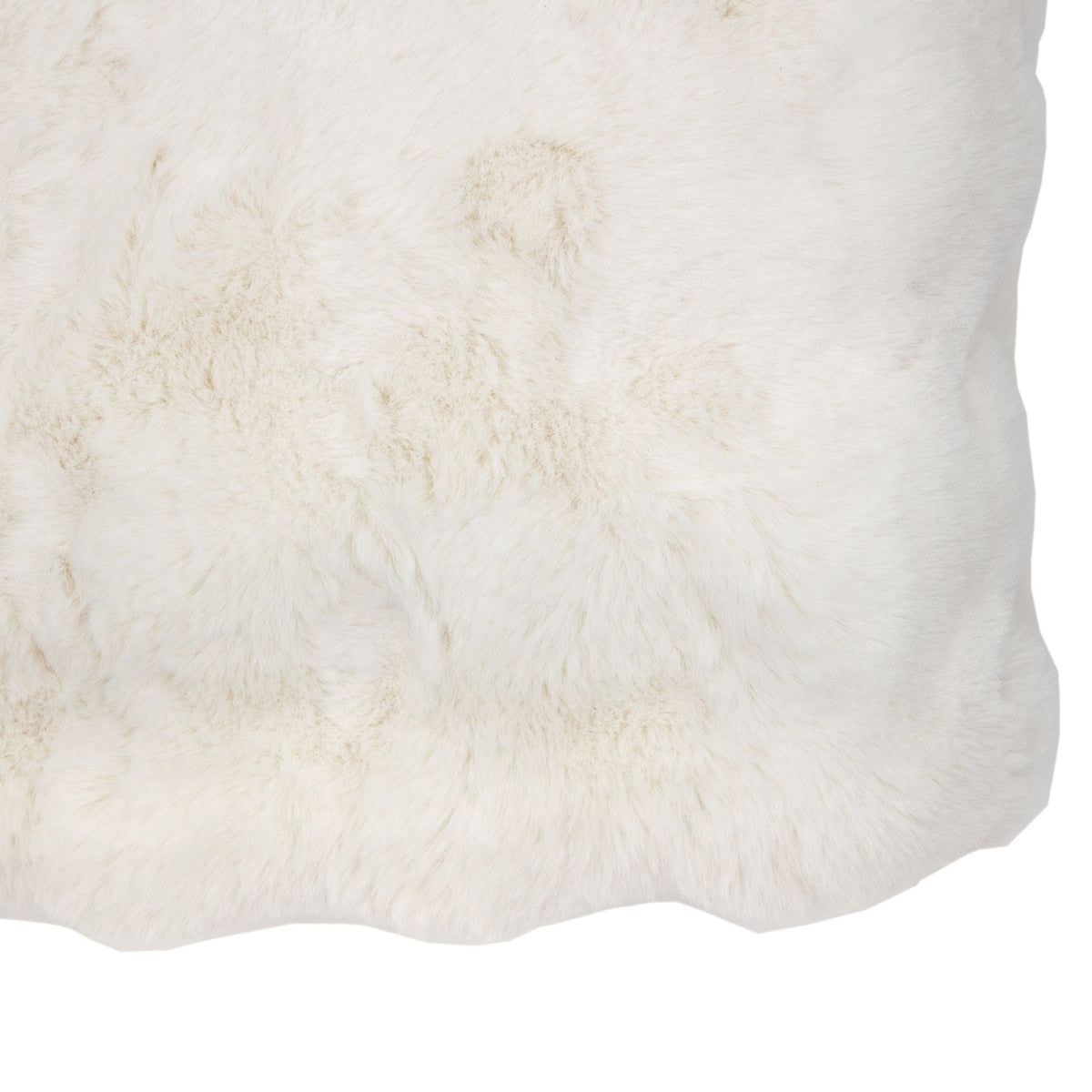 Marshmallow Rabbit Fur Throw Cream.