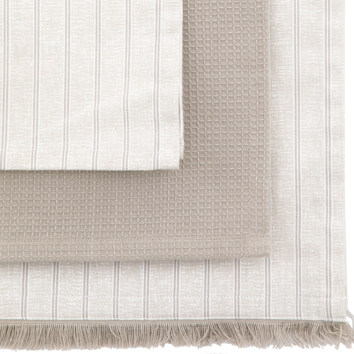 Bodhi Accessories Natural Stripe Teatowel 3pk House of Isabella UK