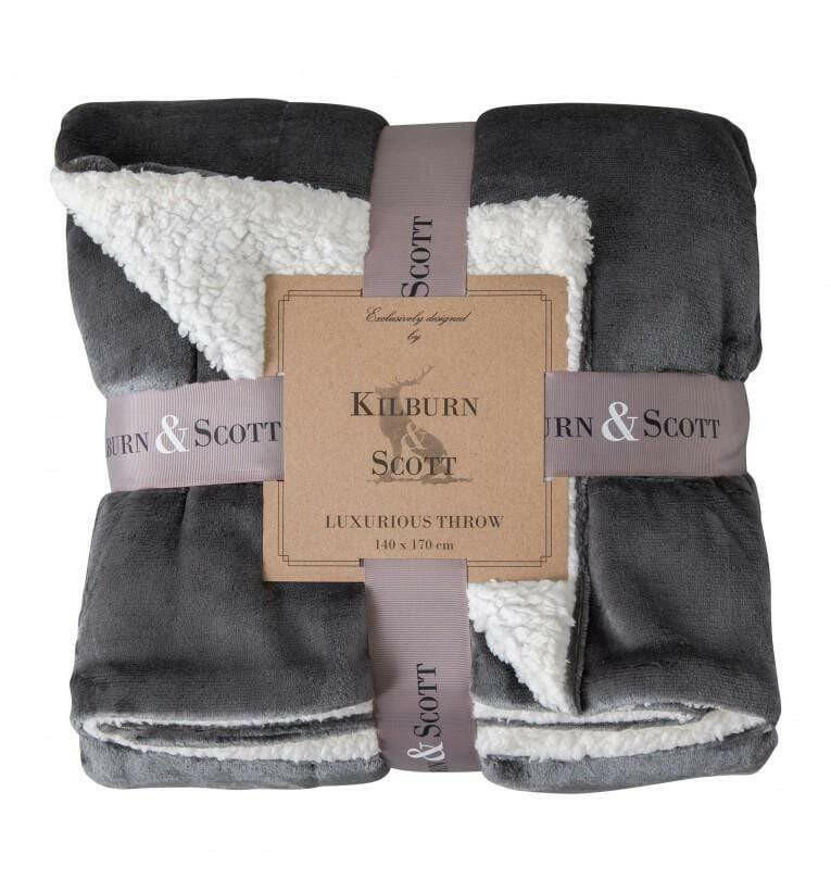 Gleaston Sterling Sherpa Throw Grey.