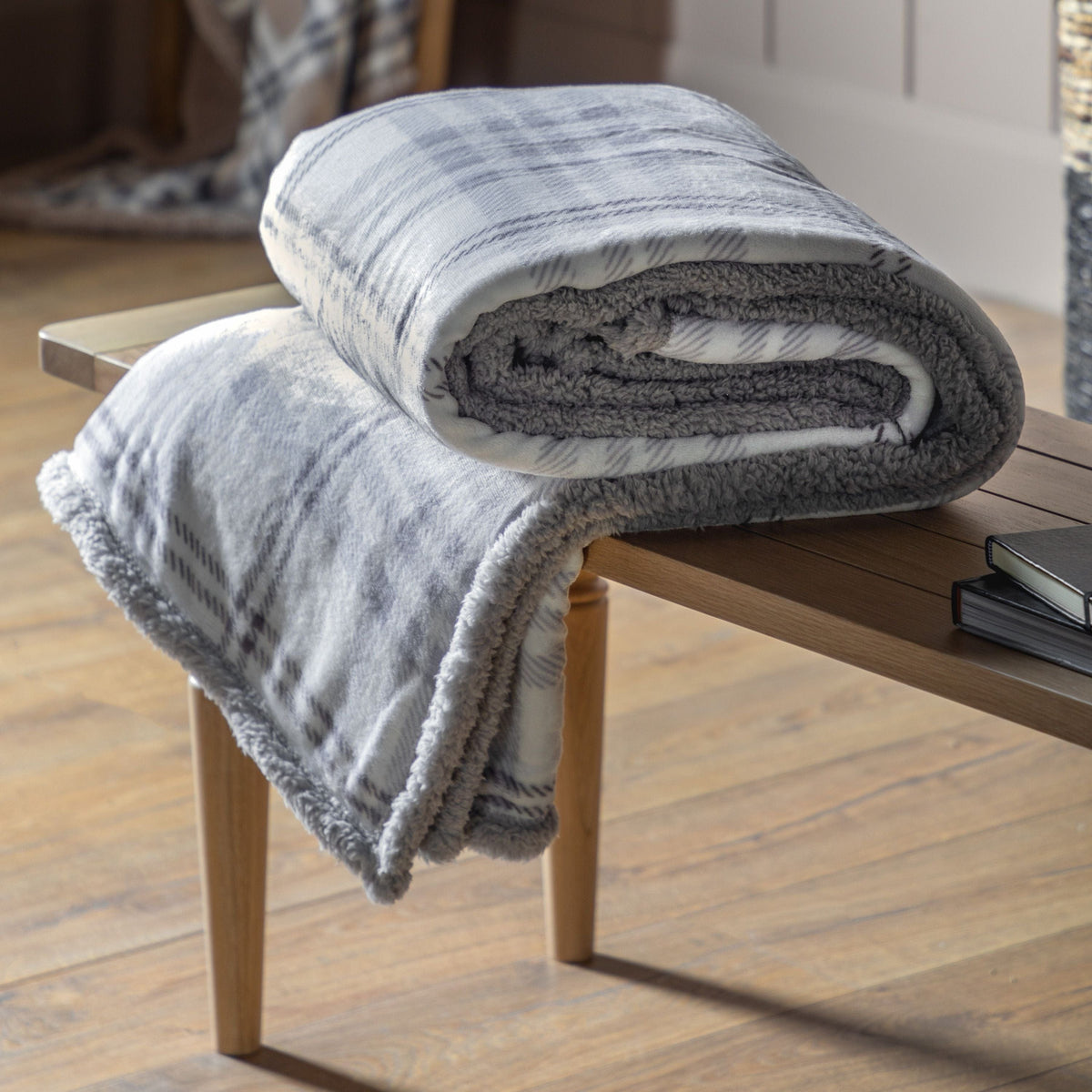 Tartan Sherpa Throw.
