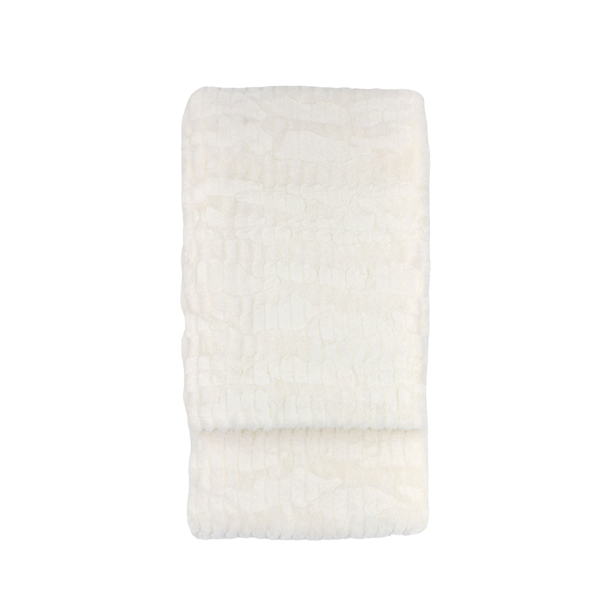 Textured Rabbit Fur Throw.