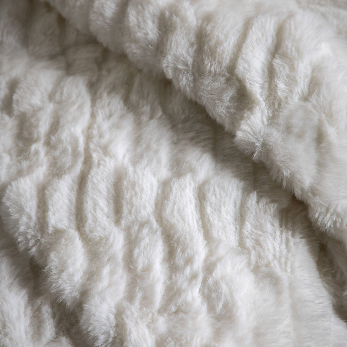 Textured Rabbit Fur Throw.