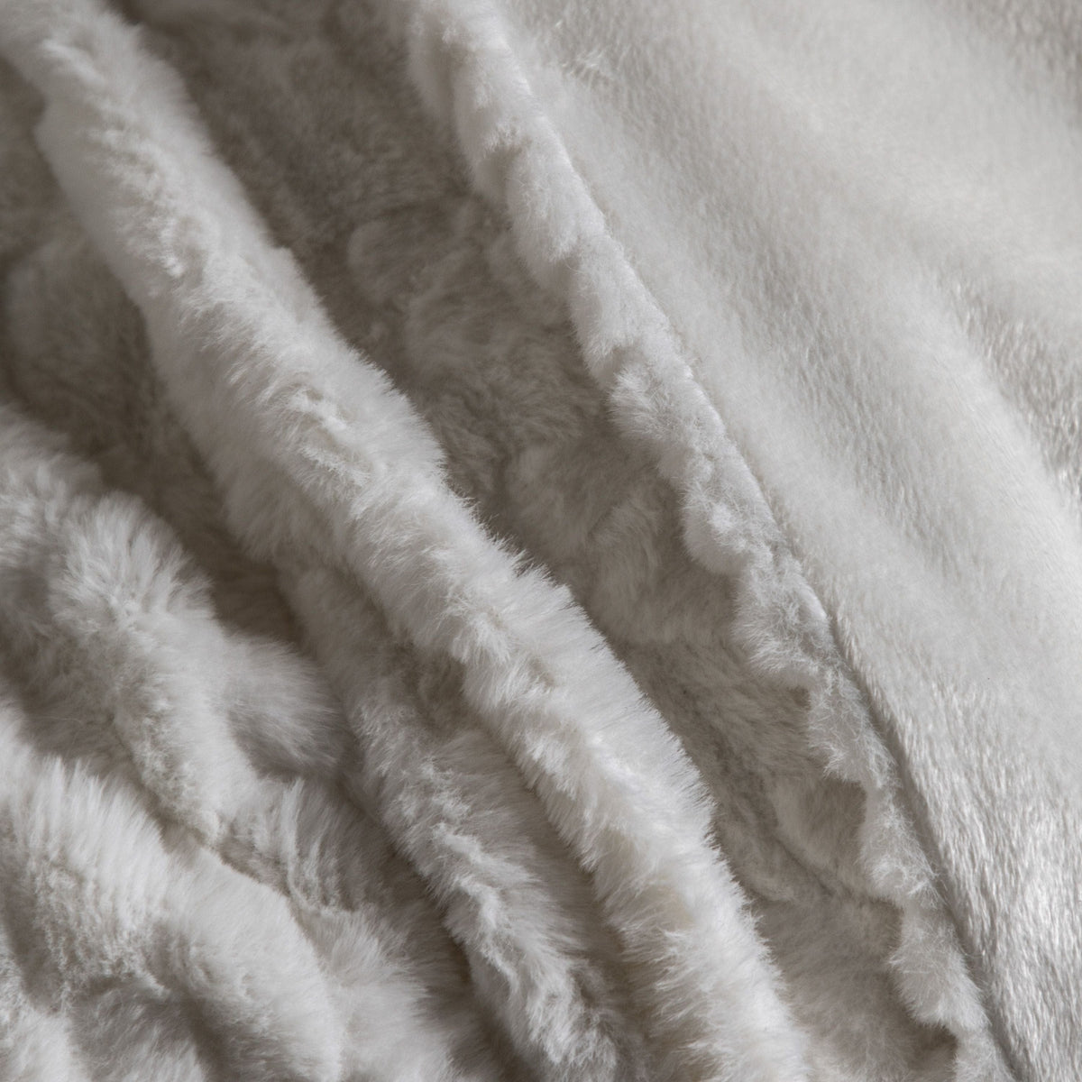 Textured Rabbit Fur Throw.