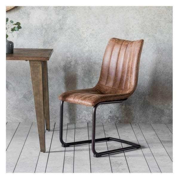 Brookhampton Brown Chair (2pk) W460 x D620 x H870mm.