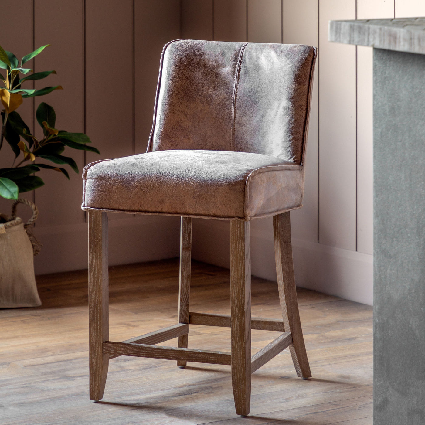 Bodhi Dining Harpenden Bar Stool 2pk - Brown House of Isabella UK