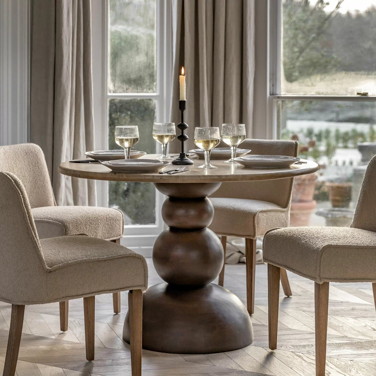 Northstowe Round Dining Table 1100x1100x730mm.