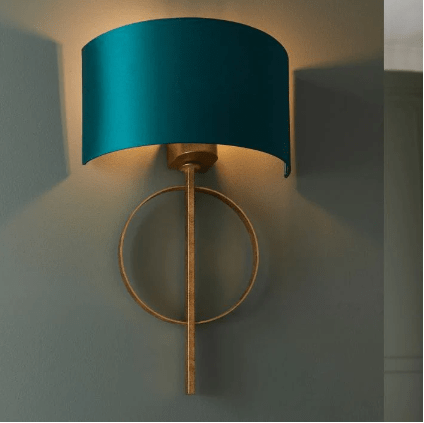 Bissom Wall Light Gold / Teal | OUTLET.