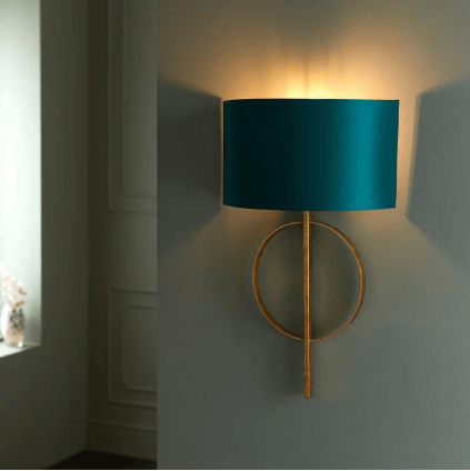 Bissom Wall Light Gold / Teal | OUTLET.