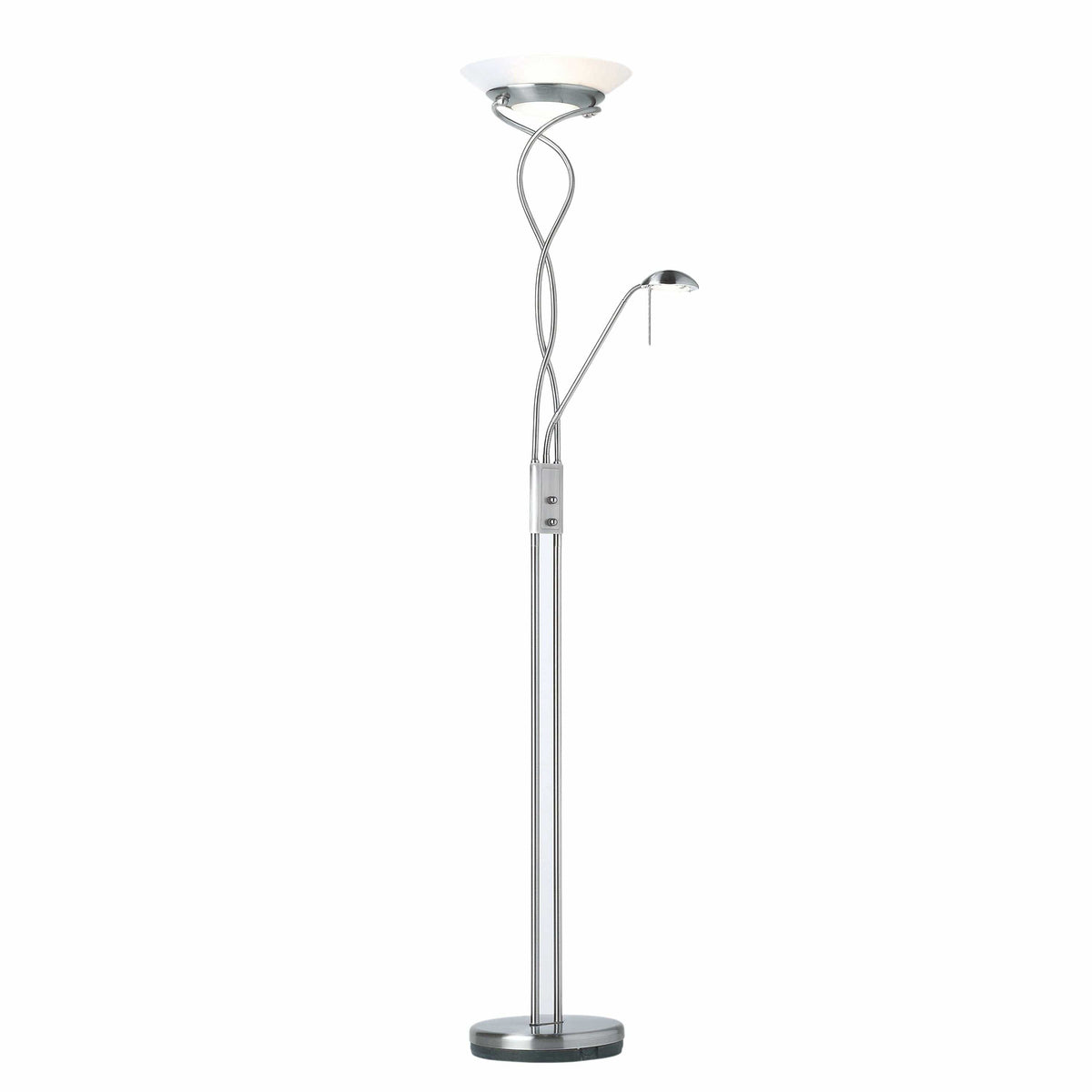 Dowlish Floor Lamp Satin Chrome.