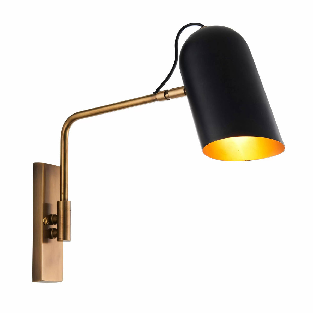 Dunningwell Wall Light Antique Brass and Black.