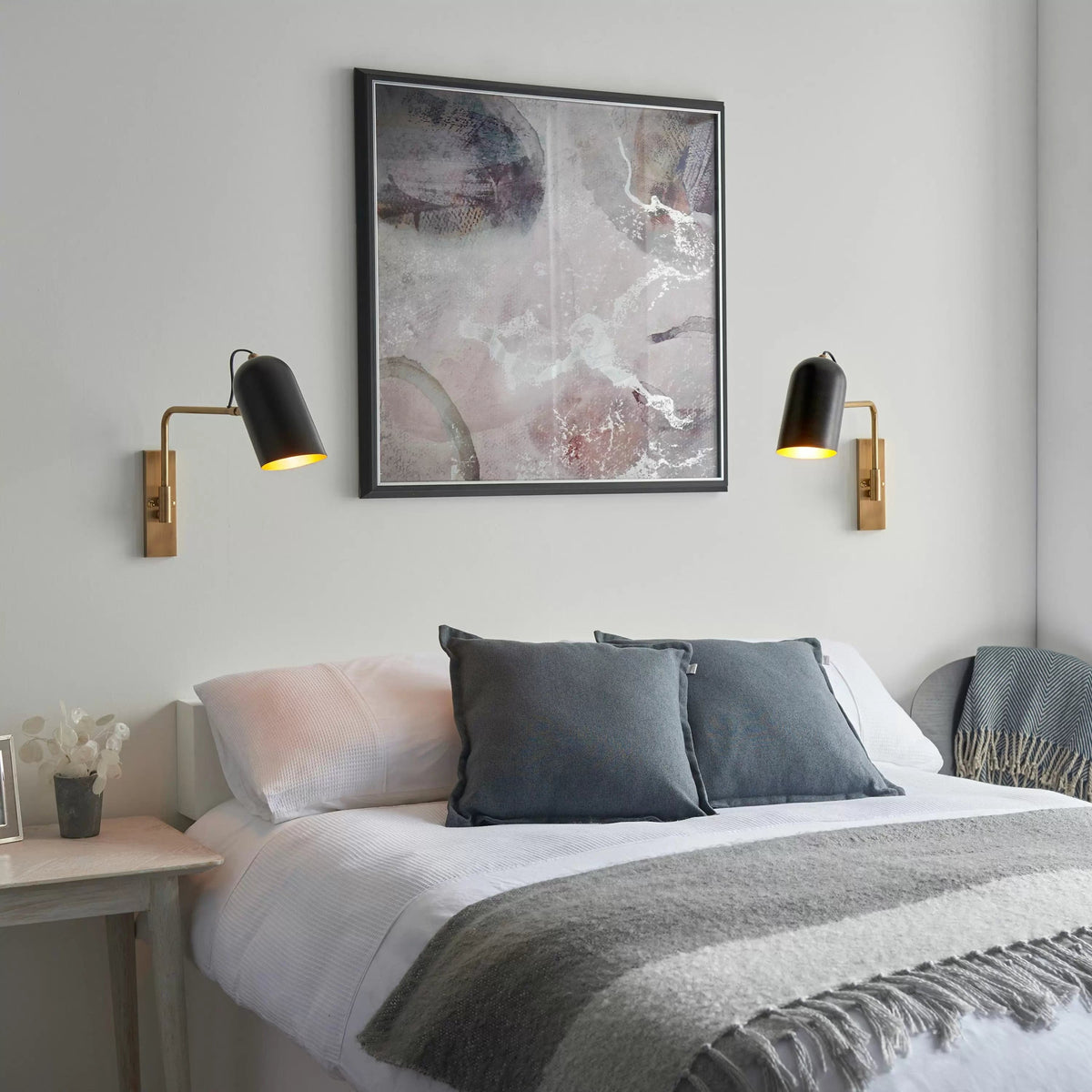 Dunningwell Wall Light Antique Brass and Black.