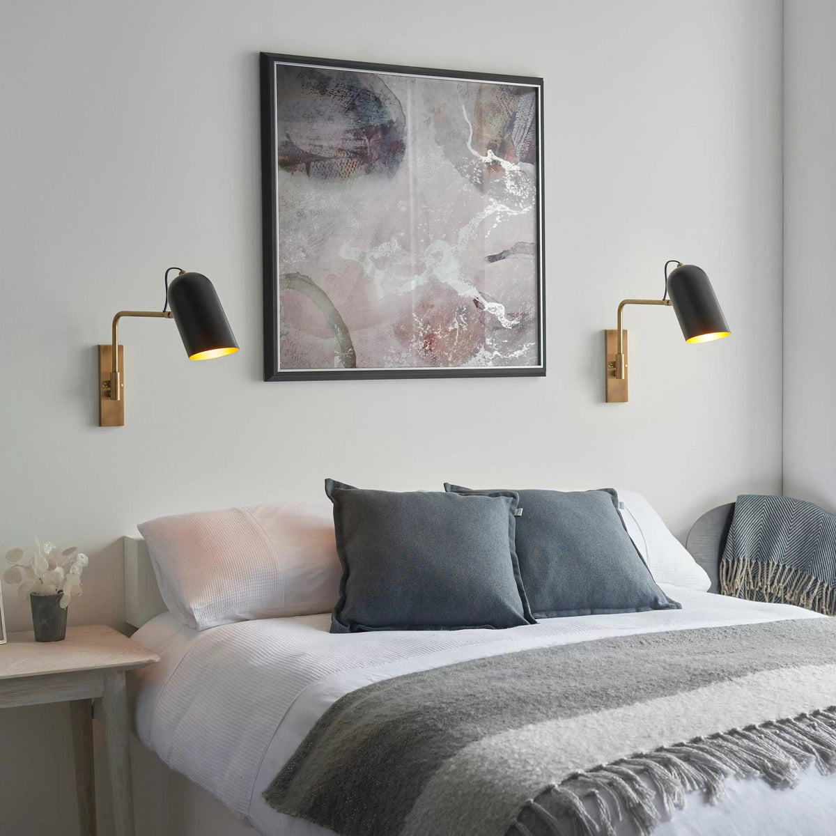 Dunningwell Wall Light Antique Brass and Black.