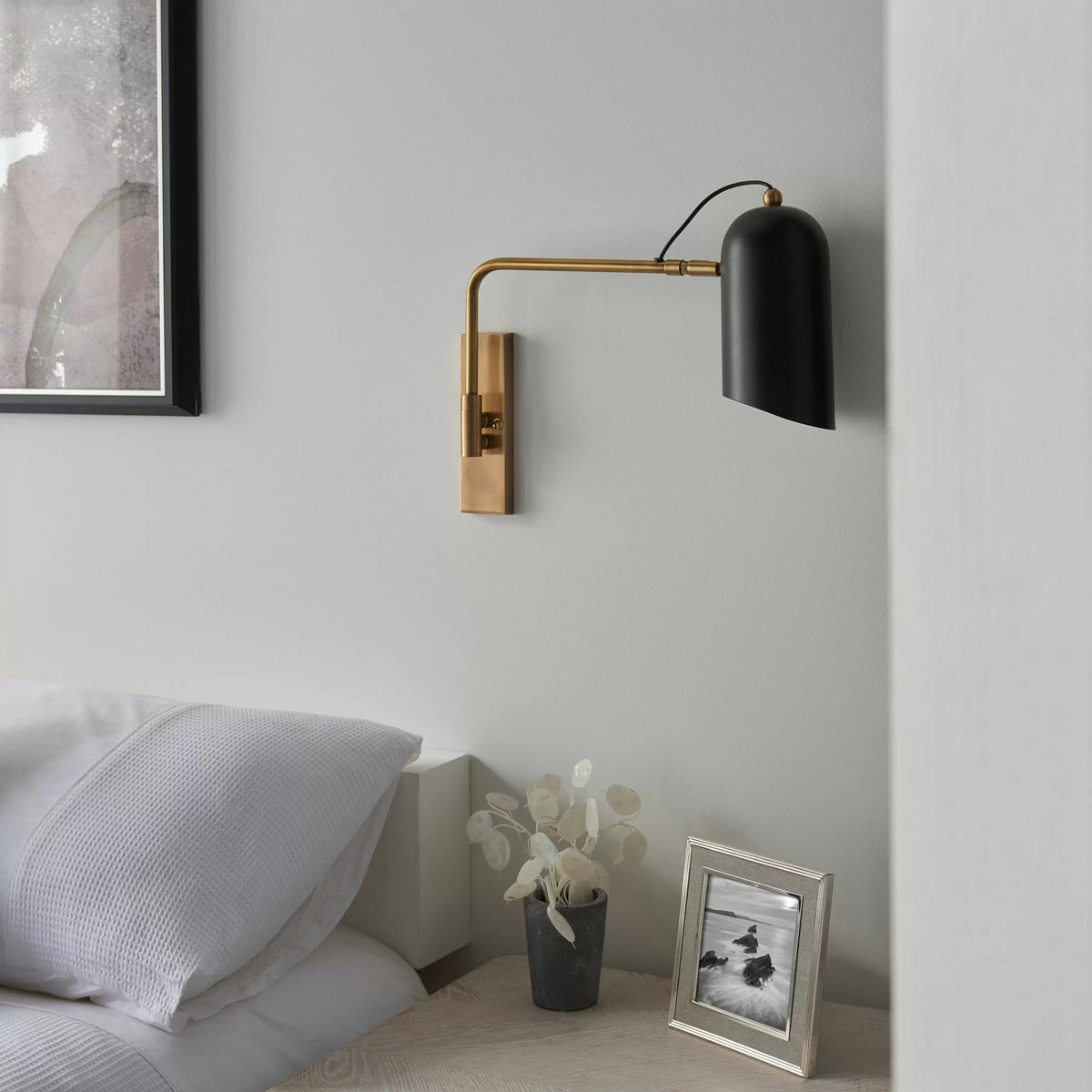Dunningwell Wall Light Antique Brass and Black.