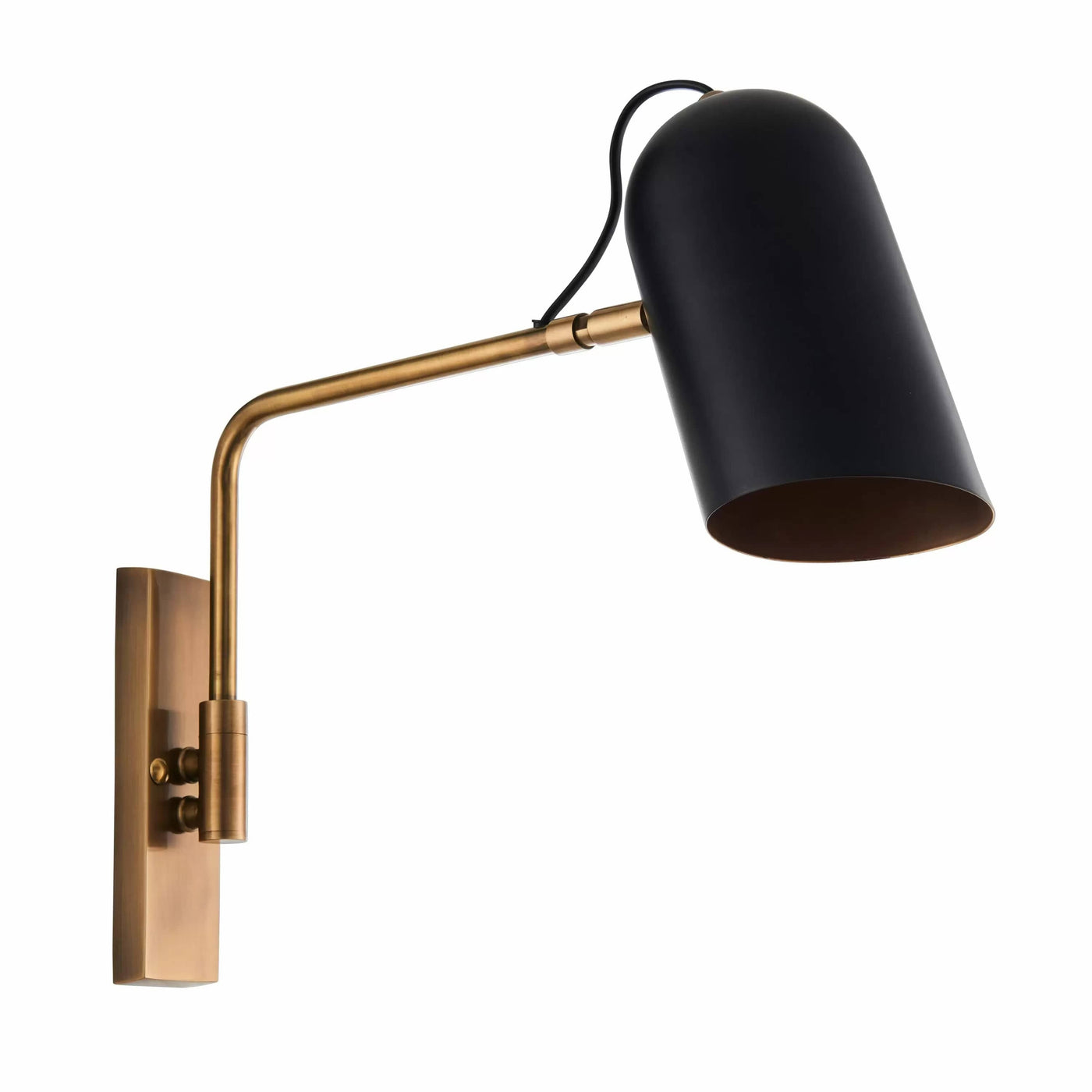 Bodhi Lighting Dunningwell Wall Light Antique Brass and Black House of Isabella UK