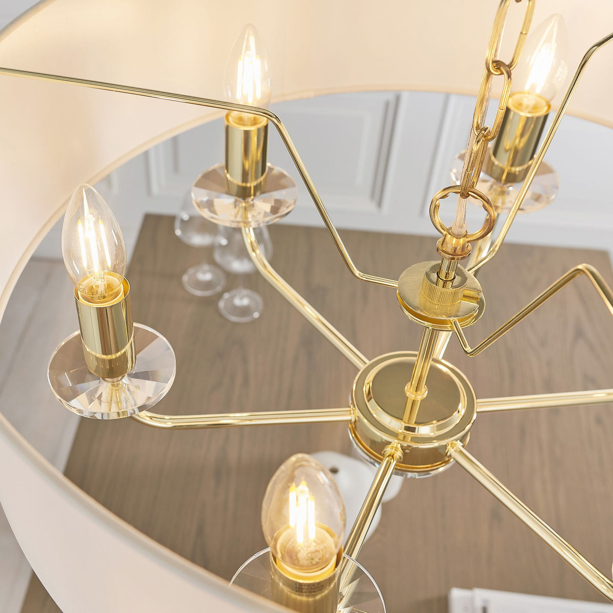 Eaclevedon 6 Pendant Light Brass.