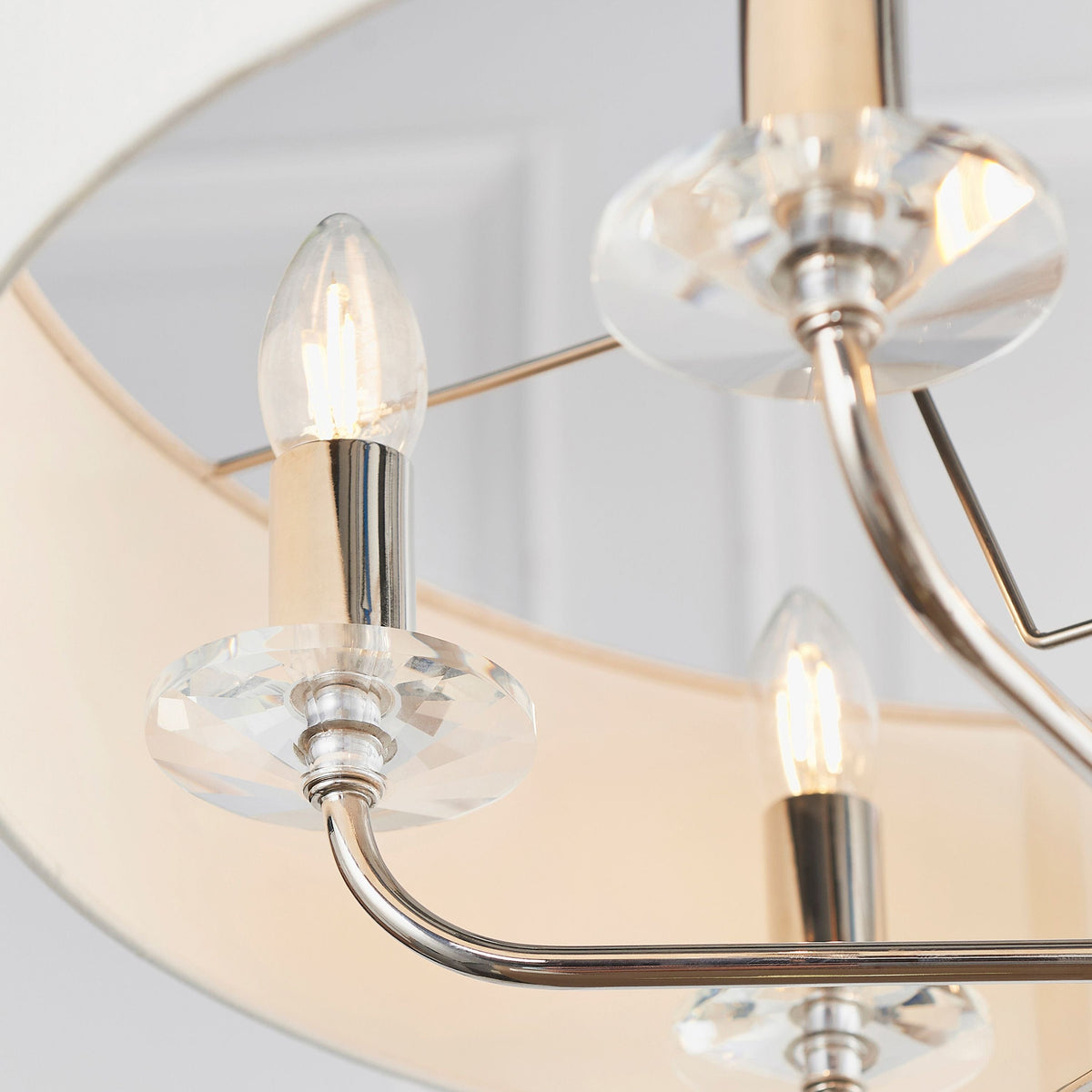 Eaclevedon 6 Pendant Light Bright Nickel.