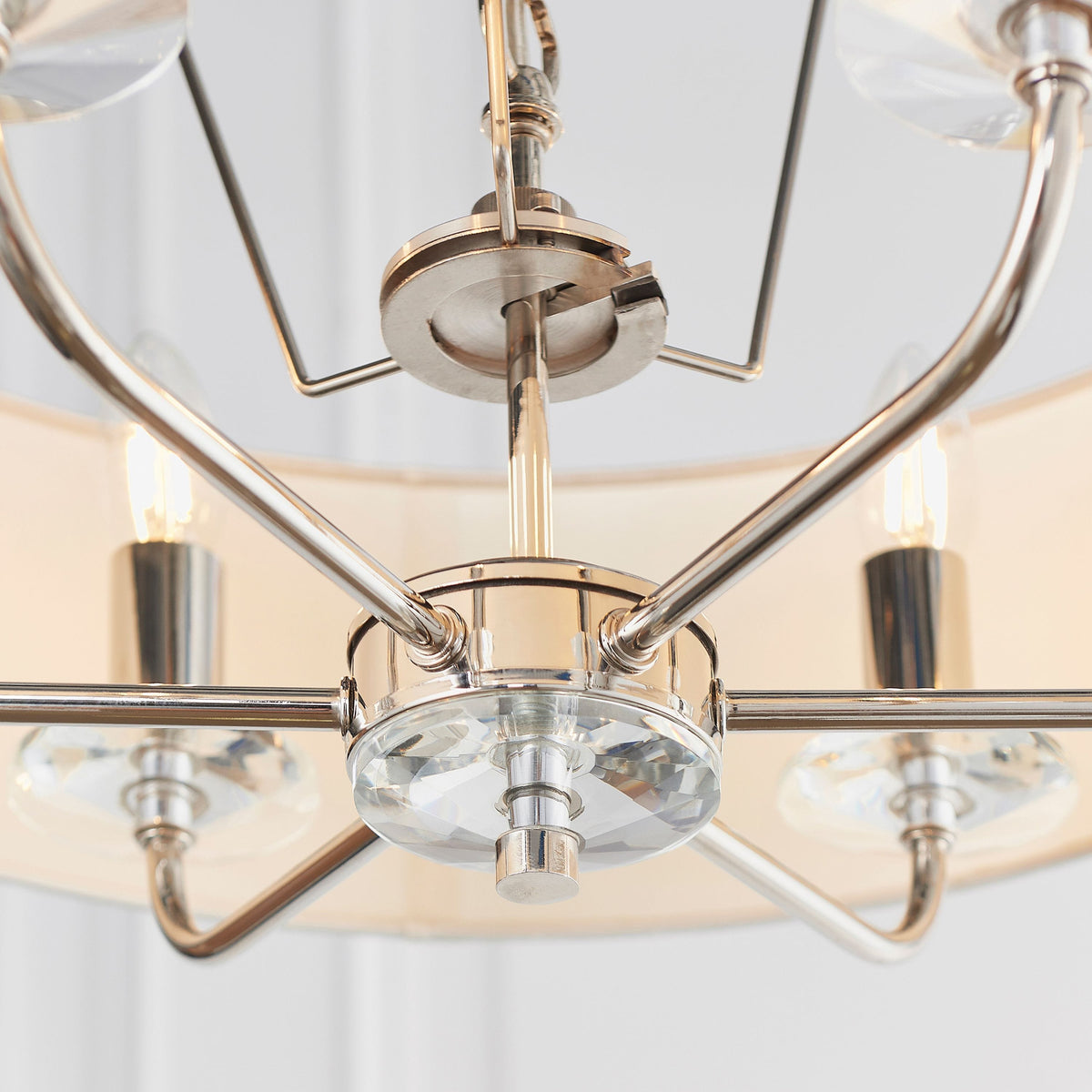 Eaclevedon 6 Pendant Light Bright Nickel.