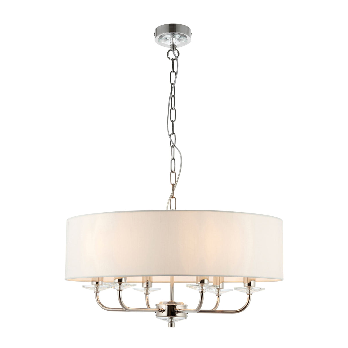 Eaclevedon 6 Pendant Light Bright Nickel.