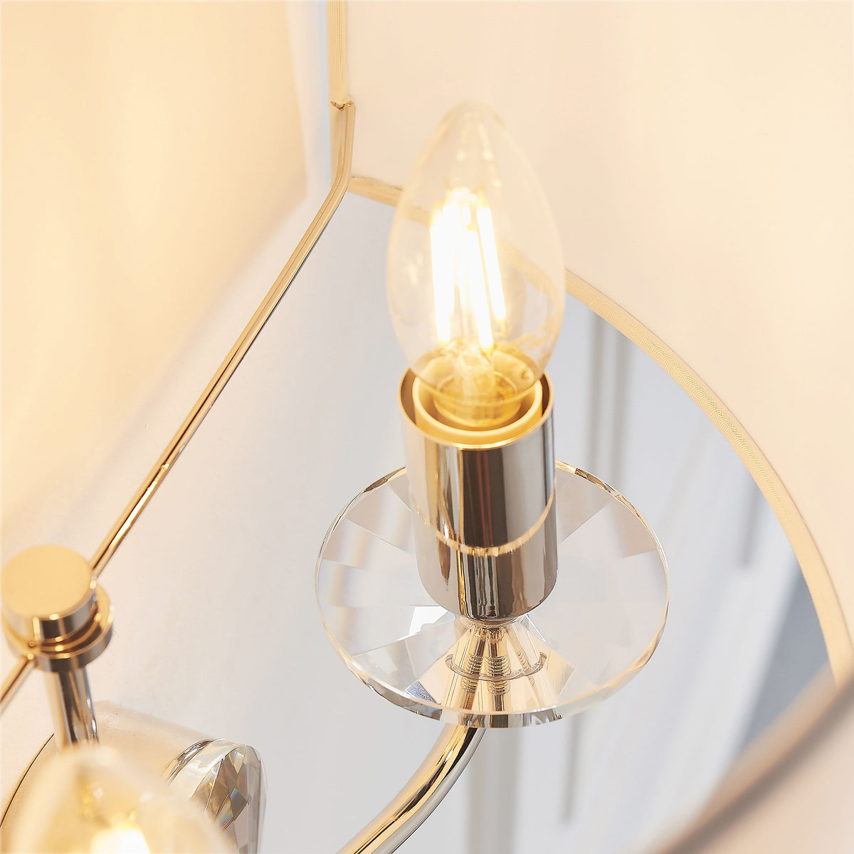 Eaclevedon Wall Light Bright Nickel.