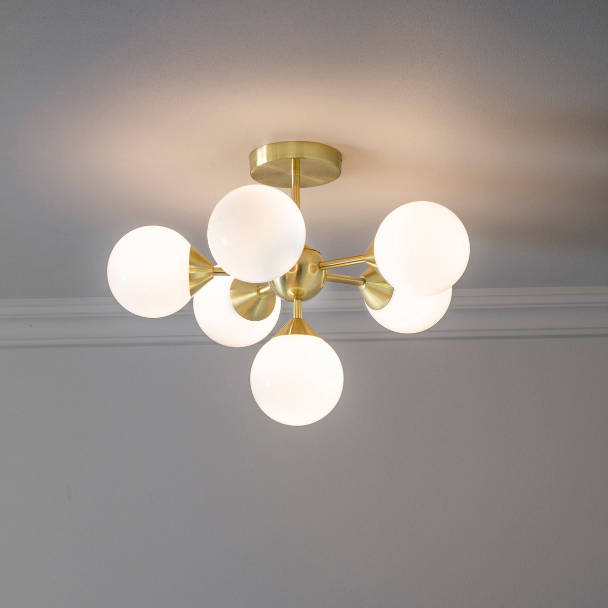 EaStreet 6 Ceiling Light Brushed Gold.